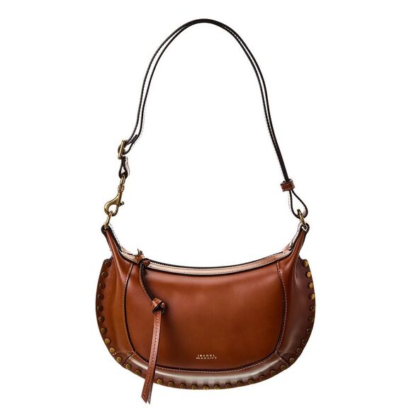 Isabel Marant Handbags - Isabel Marant Oskan Moon Leather Hobo Bag, Brown